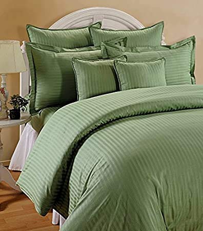 Cotton Striped Duvet Cover with Pillow Cover (300 TC)