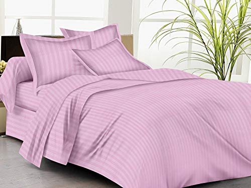 Cotton Striped Duvet Cover with Pillow Cover (300 TC)