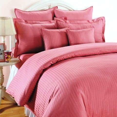 Cotton Striped Duvet Cover with Pillow Cover (300 TC)