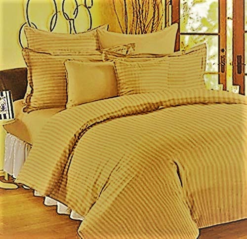 Cotton Striped Duvet Cover with Pillow Cover (300 TC)