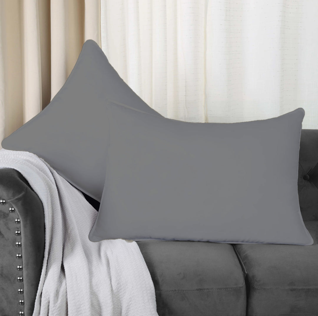 300TC Plain Cotton Pillow Covers - Pack of 2