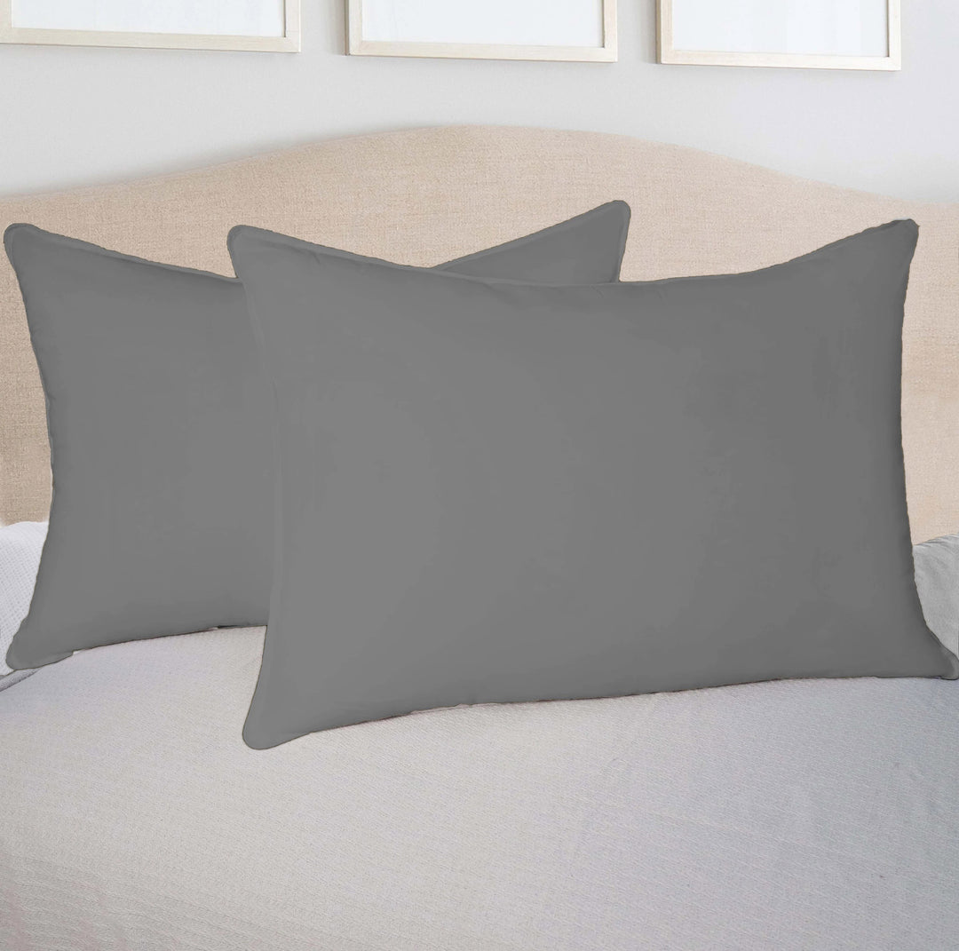 300TC Plain Cotton Pillow Covers - Pack of 2