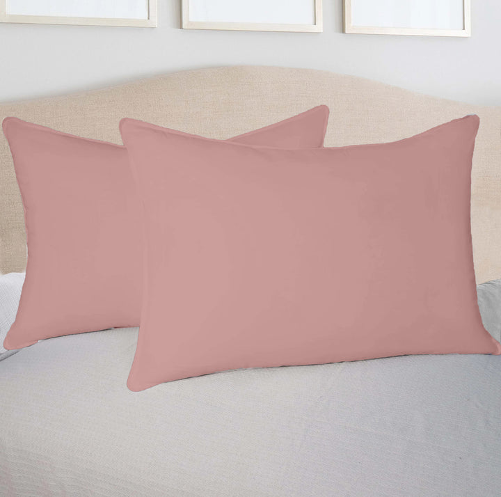 300TC Plain Cotton Pillow Covers - Pack of 2