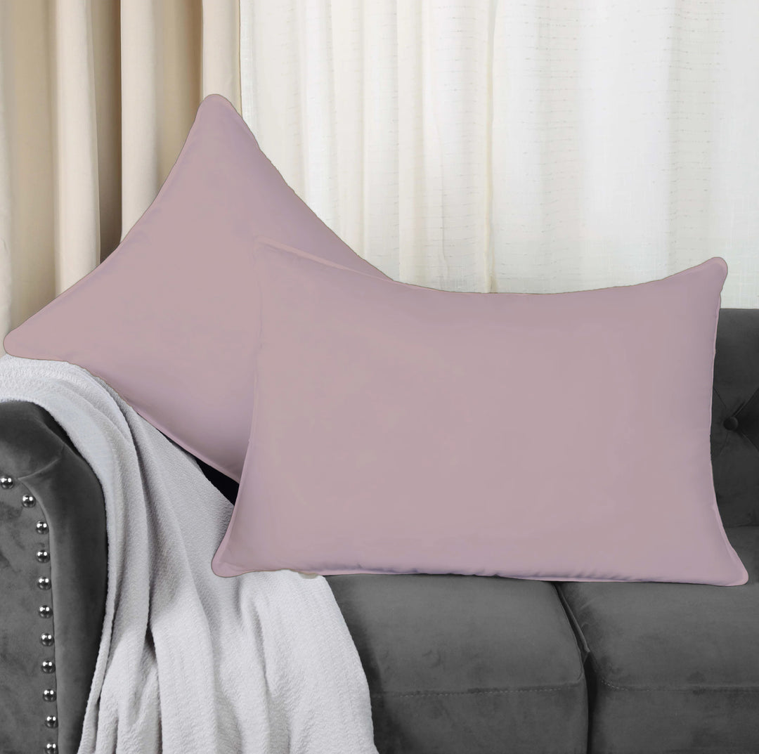 300TC Plain Cotton Pillow Covers - Pack of 2