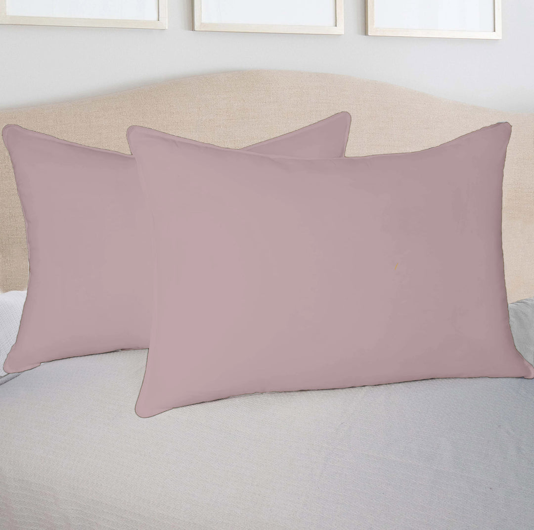 300TC Plain Cotton Pillow Covers - Pack of 2