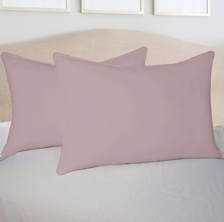 300TC Plain Cotton Pillow Covers - Pack of 2