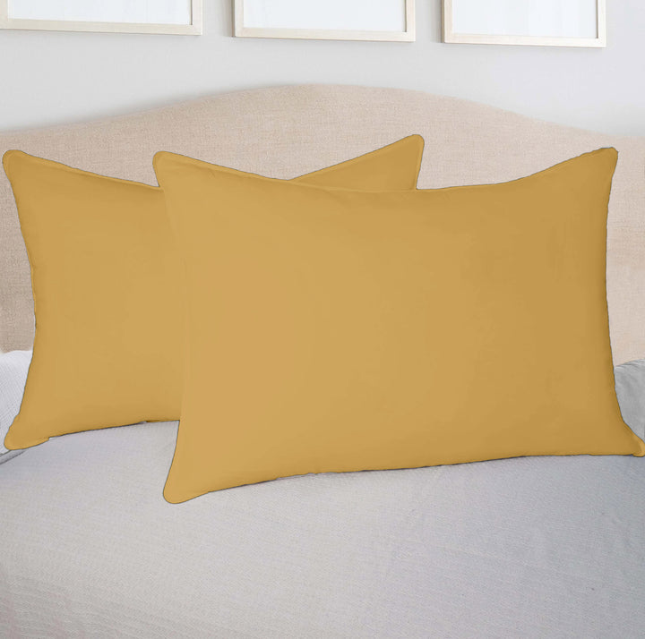 300TC Plain Cotton Pillow Covers - Pack of 2