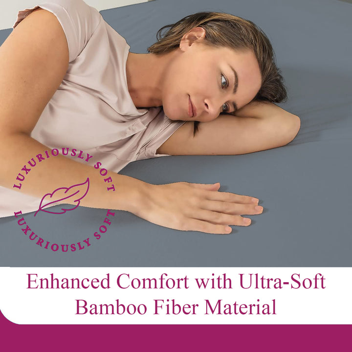 Antibacterial Hypoallergenic Silky Bamboo Waterproof Mattress Protector