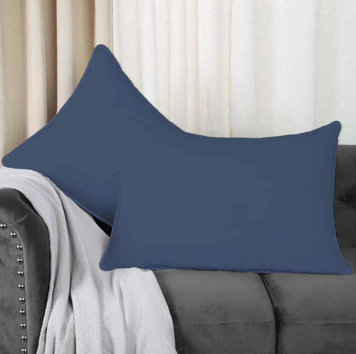 300TC Plain Cotton Pillow Covers - Pack of 2