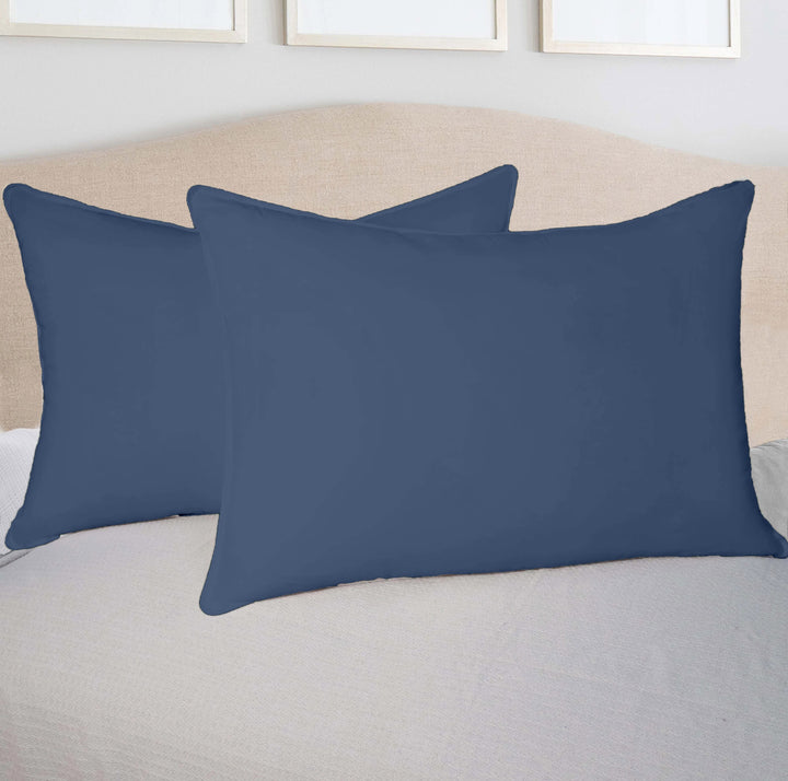 300TC Plain Cotton Pillow Covers - Pack of 2