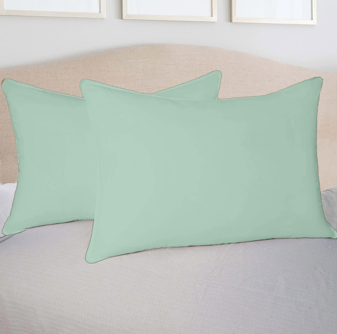 300TC Plain Cotton Pillow Covers - Pack of 2