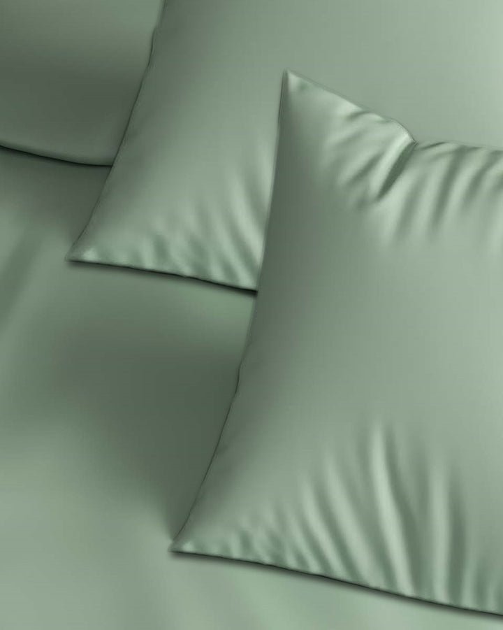 300TC Plain Cotton Pillow Covers - Pack of 2