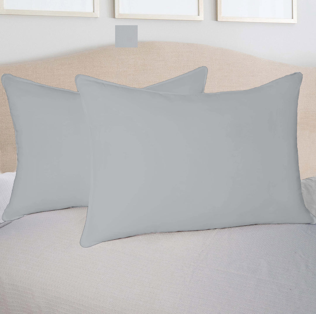 300TC Plain Cotton Pillow Covers - Pack of 2