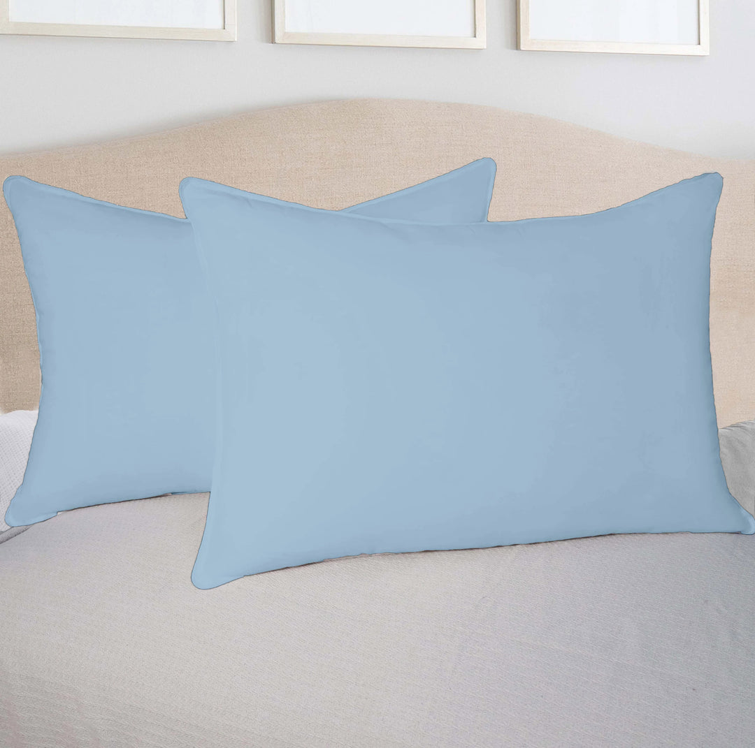 300TC Plain Cotton Pillow Covers - Pack of 2