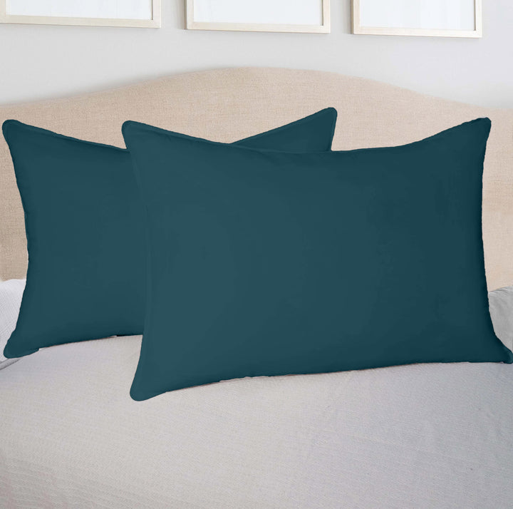 300TC Plain Cotton Pillow Covers - Pack of 2