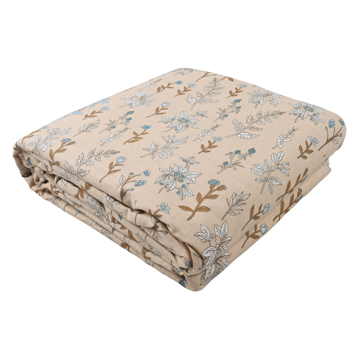 Cotton Double Dohar (Beige Carnations)