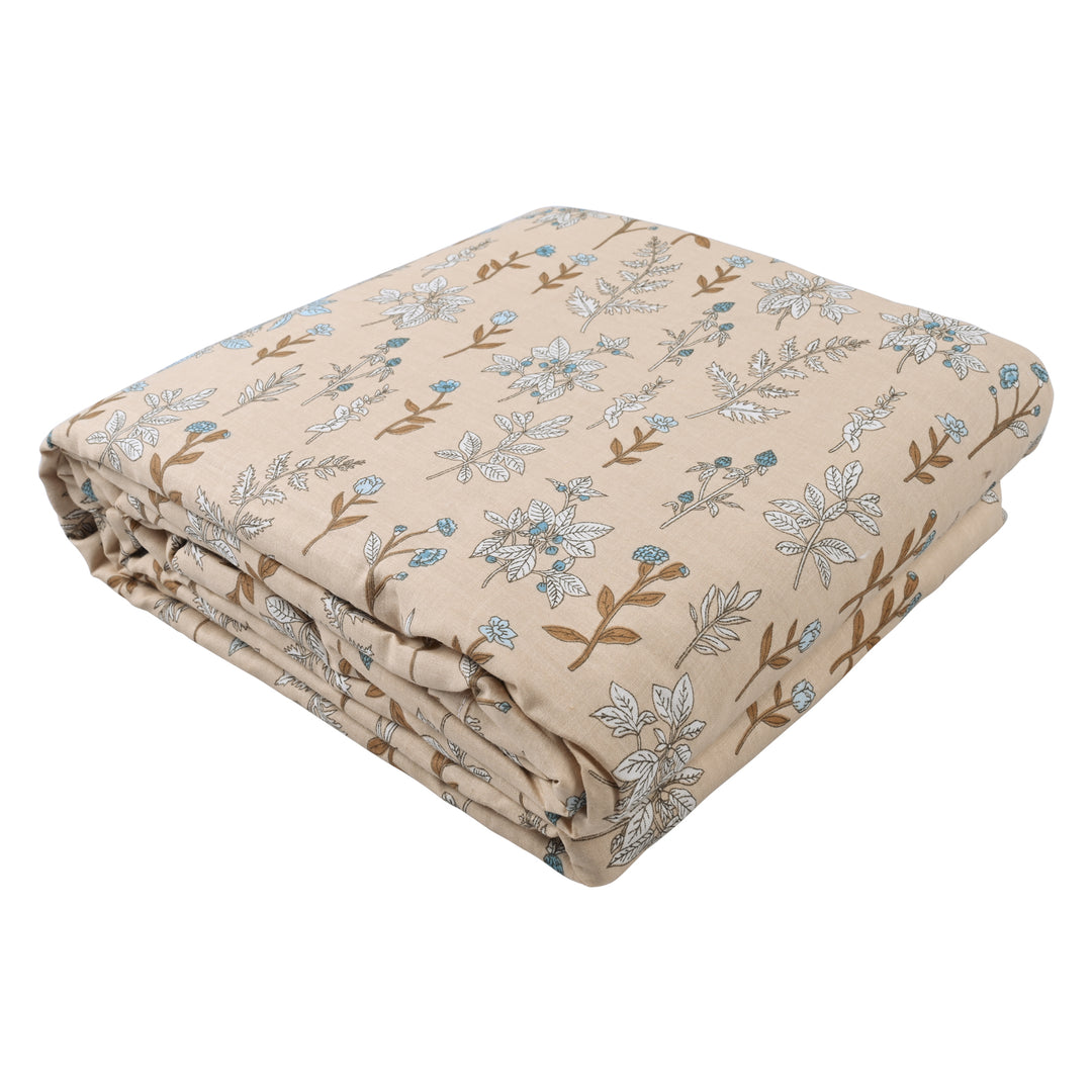 Cotton Single Dohar (Beige Carnations)