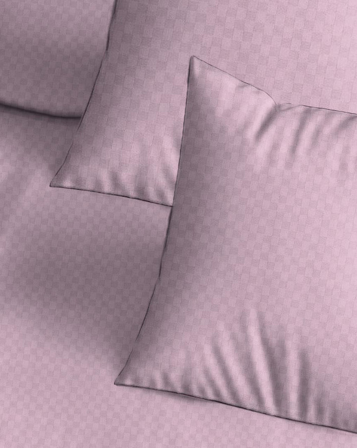 300TC 100% Cotton Jacquard Weave Fitted Bedsheet with Pillow Covers - Cameo Rose