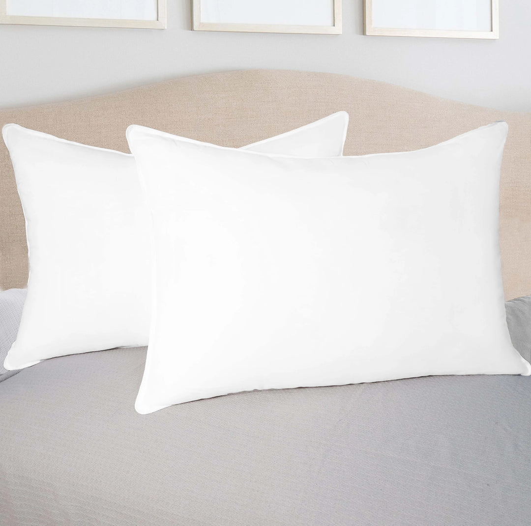 300TC Plain Cotton Pillow Covers - Pack of 2