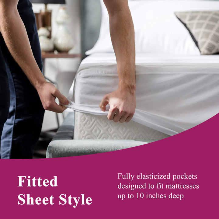 Antibacterial Hypoallergenic Silky Bamboo Waterproof Mattress Protector