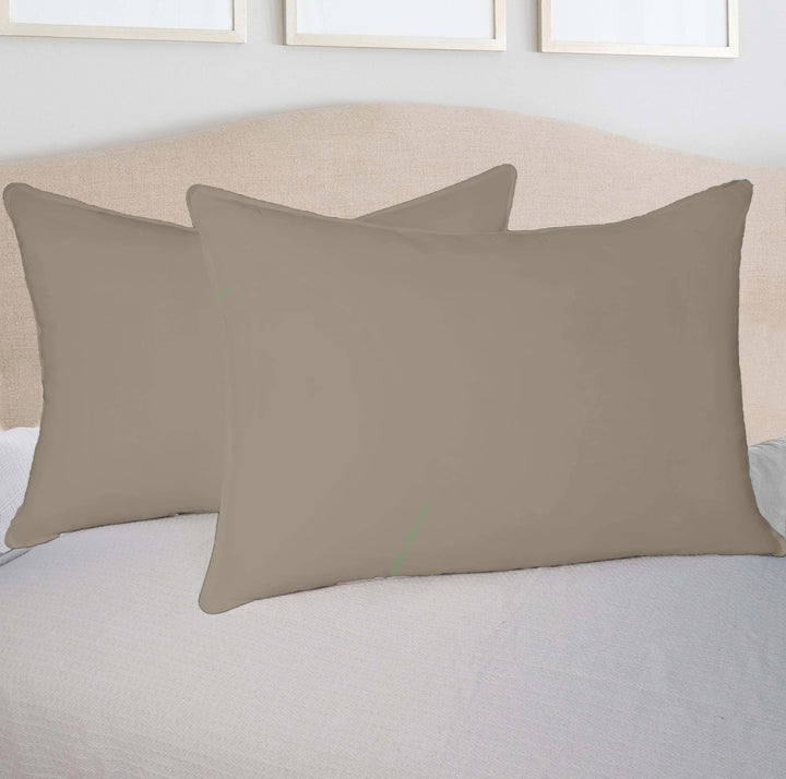 300TC Plain Cotton Pillow Covers - Pack of 2