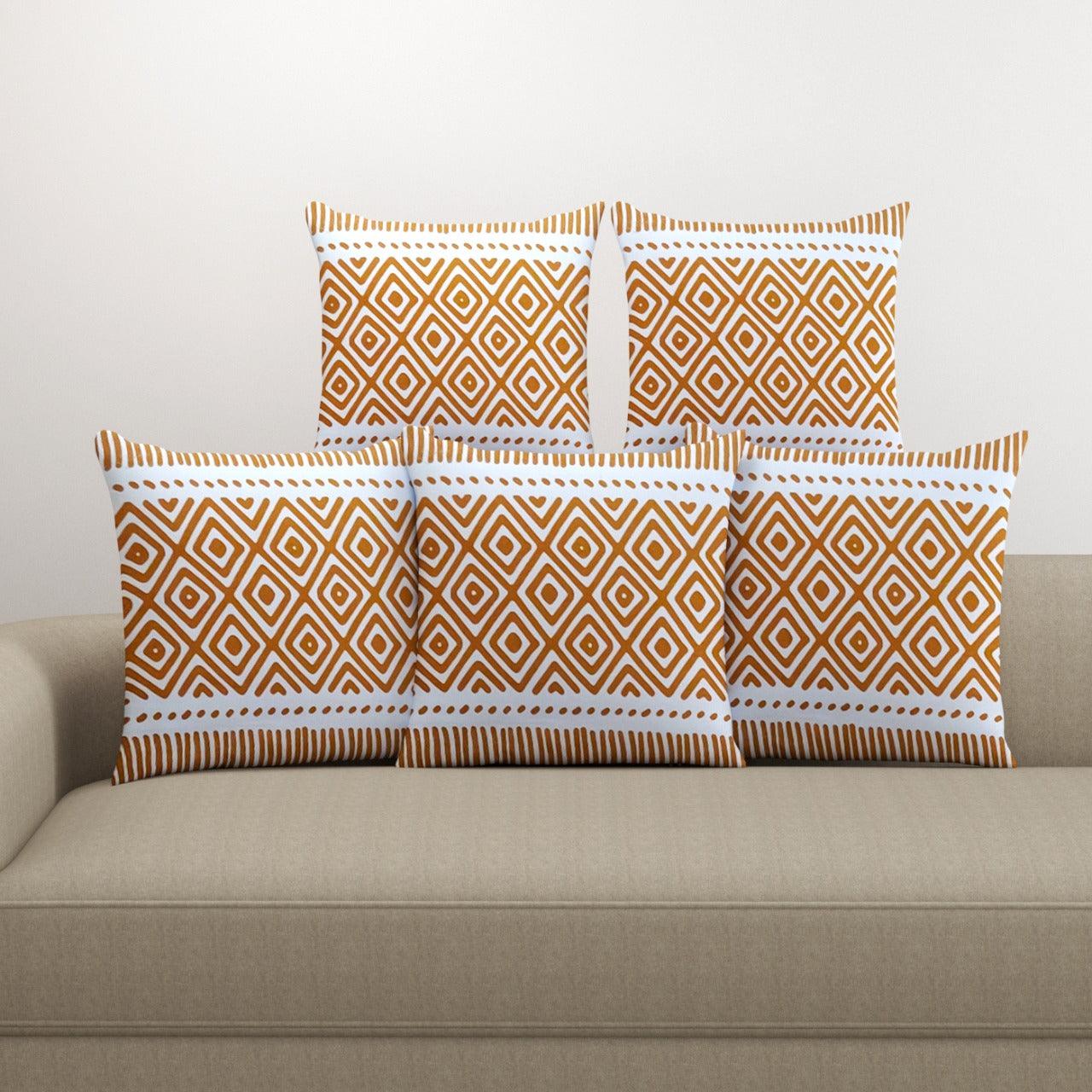 Cotton Cushion Covers for Sofa and Diwan Pillow Covers Aztec